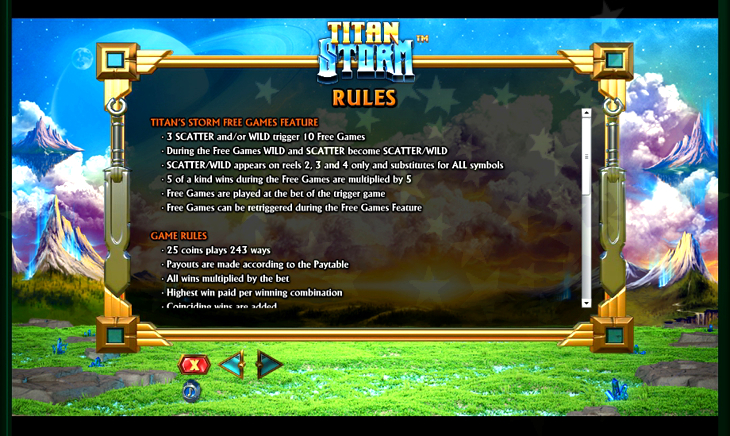 Free Titan Storm Slot Machine